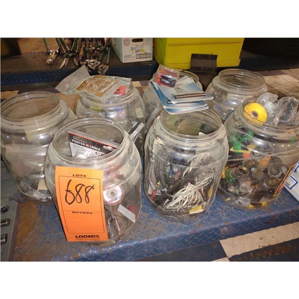 BUNDLE LOT: LARGE LOT OF ASSTD HARDWARE & ROLL OF ALUMINUM