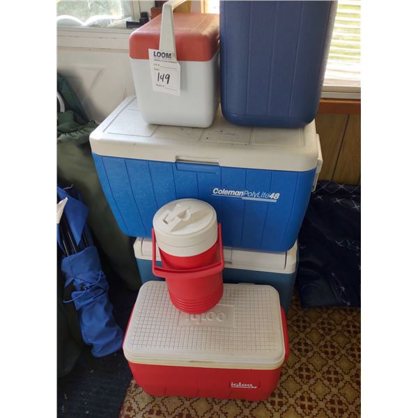 LOT OF COLEMAN & IGLOO COOLERS