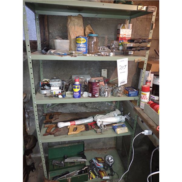 LOT OF TOOLS & SHELVING