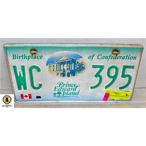 PRINCE EDWARD ISLAND LICENSE PLATE