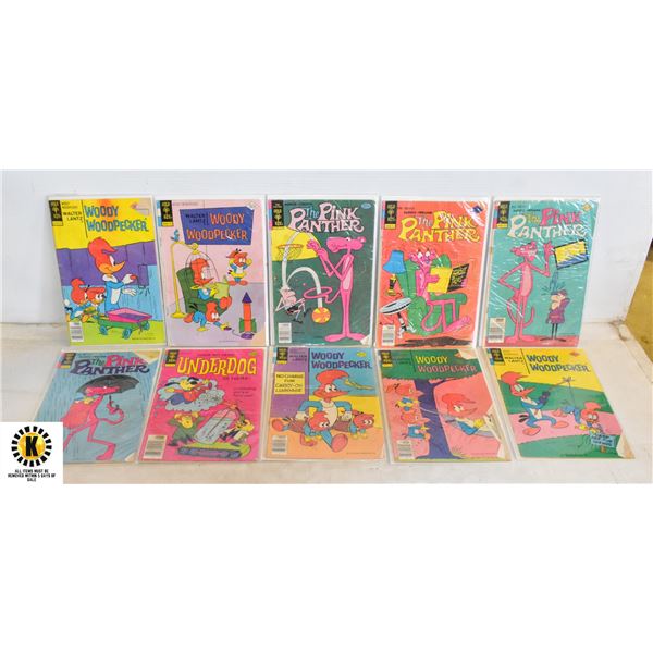 10 VARIOUS GOLD KEY COMIC BOOKS THE PINK PANTHER