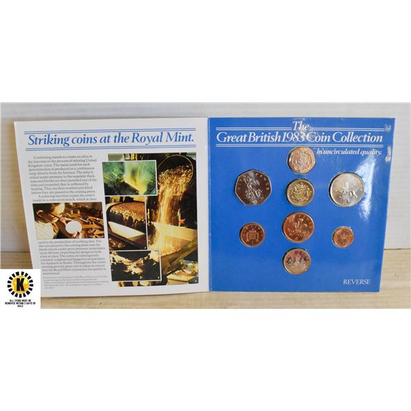 1983 GREAT BRTIAIN 8 COIN UNCIRCULATED SEALED SET