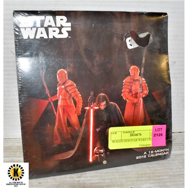 SEALED 2018 STAR WARS CALENDAR