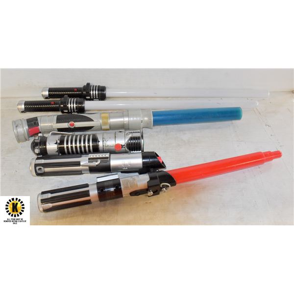 FLAT OF VARIOUS LIGHT SABERS