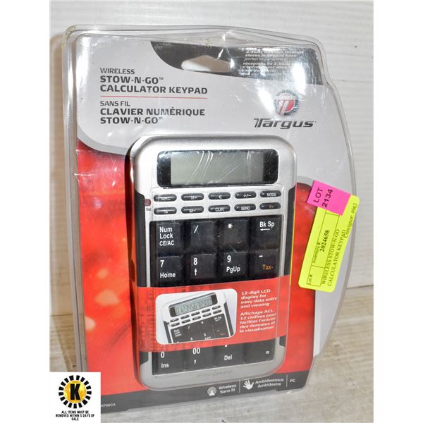 WIRELESS STOW-N-GO CALCULATOR KEYPAD