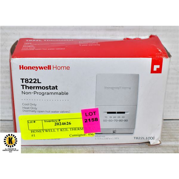 HONEYWELL T 822L THERMOSTAT #1