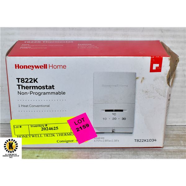 HONEYWELL T822K THERMOSTAT #2