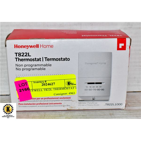 HONEYWELL T822L THERMOSTAT #2