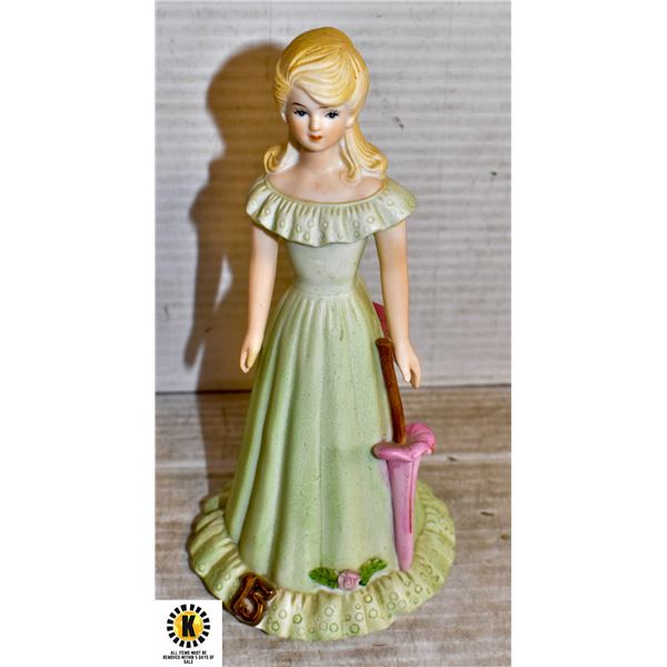 VINTAGE 7  TALL GROWING UP BIRTHDAY GIRL FIGURE