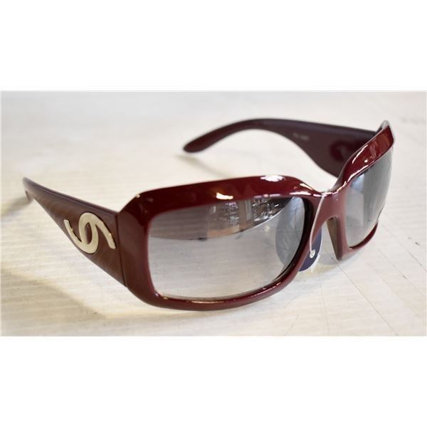 6 PAIRS OF BURGUNDY D & G REPLICA SUNGLASSES