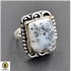 Image 1 : #387-NATURAL DENTRIC OPAL RING SIZE 7.5