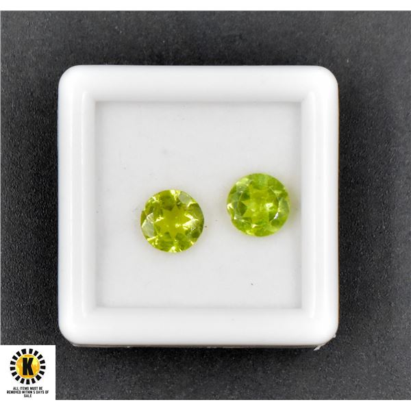 #338-NATURAL GREEN PERIDOT ROUND GEMSTONE 2.40CT