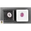 Image 1 : #207-NATURAL RUBY 4CT,PINK ROSE QUARTZ 4.90CT