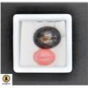Image 1 : #213-NATURAL PINK OPAL 6.95CT, CHALCEDONY 20.51CT