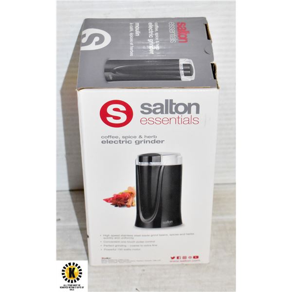 NEW SALTON ESSENTIALS COFFEE SPICE HERB ELECTRIC