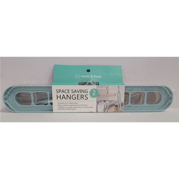 NEW HEIM & ELDA SPACE SAVING 2 PCS HANGERS BLUE/BE