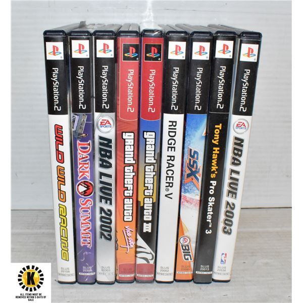 BOX OF PLAYSTATION 2 GAMES