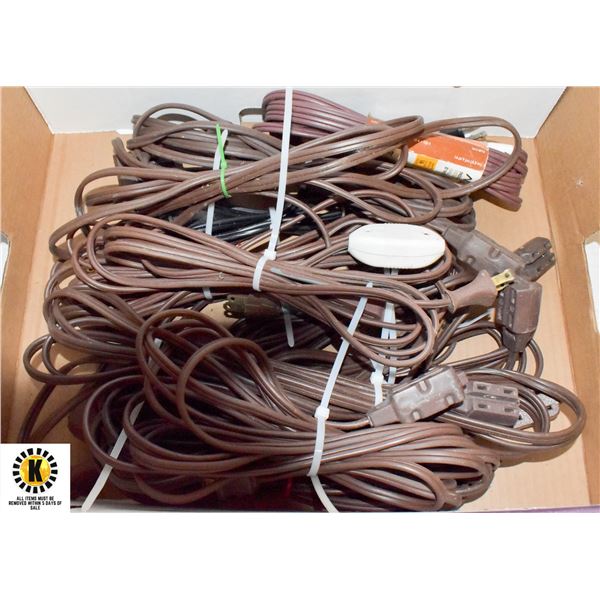 12 BROWN INTERIOR EXTENSION CORDS