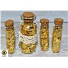 Image 1 : x4 GLASS BOTTLES FILLED WITH GOLD FOIL FLAKES