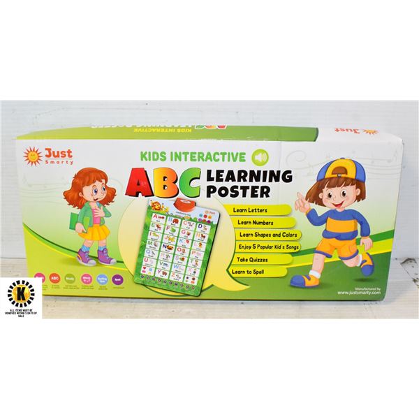 KIDS INTERACTIVE ABC LEARNING POSTER