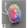 Image 1 : #346- NATURAL RAINBOW SOLAR QUARTZ RING