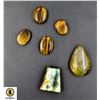 Image 1 : #244-NATURAL TIGER EYE & LABRADORITE 87.70CT