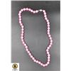 Image 1 : #150-NATURAL PINK  JADE NECKLACE 17"
