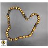 Image 1 : #163-NATURAL TIGER EYE NECKLACE 18"