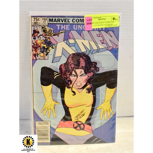 MARVEL UNCANNY X-MEN 168 COMIC, 1ST MADELYN PRIOR