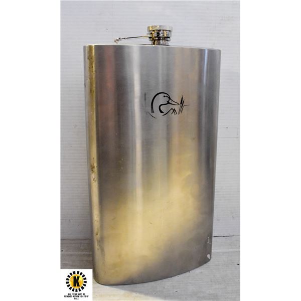 128 OUNCE METAL FLASK (DUCKS UNLIMITED)