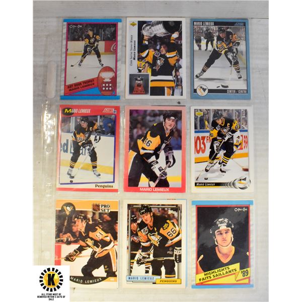 17 MARIO LEMIEUX NHL HOCKEY CARDS HALL OF FAME