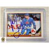 Image 1 : AUTOGRAPHED MATS SUNDIN QUEBEC NORDIQUES CARD