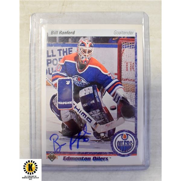 BILL RANFORD EDMONTON OILERS UD CARD