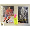 GUY LAFLEUR & LEON ROCHEFORT SIGNED POSTCARDS