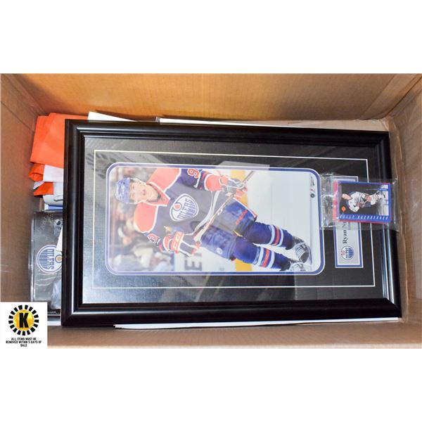 EDMONTON OILERS FAN PACK FRAMED PICTURE, MCFARLANE