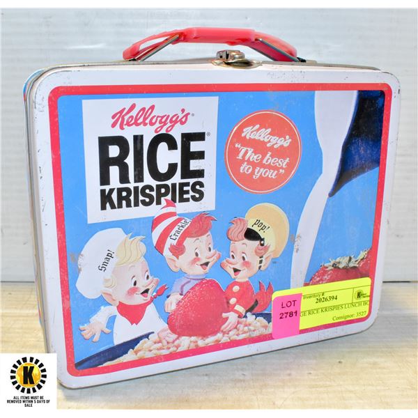 VINTAGE RICE KRISPIES LUNCH BOX