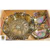 BOX OF CARNIVAL GLASS DISHES