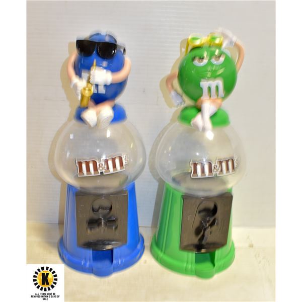 PAIR OF M&M CHARACTER GUMBALL MACHINES