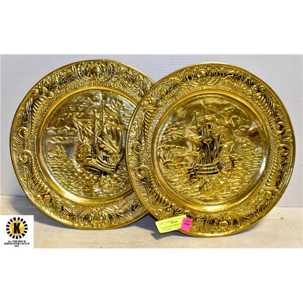 PAIR OF 14 INCH WIDE NAUTICAL WALL DCOR