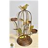 WROUGHT IRON BIRDHOUSE CANDLE HOLDER