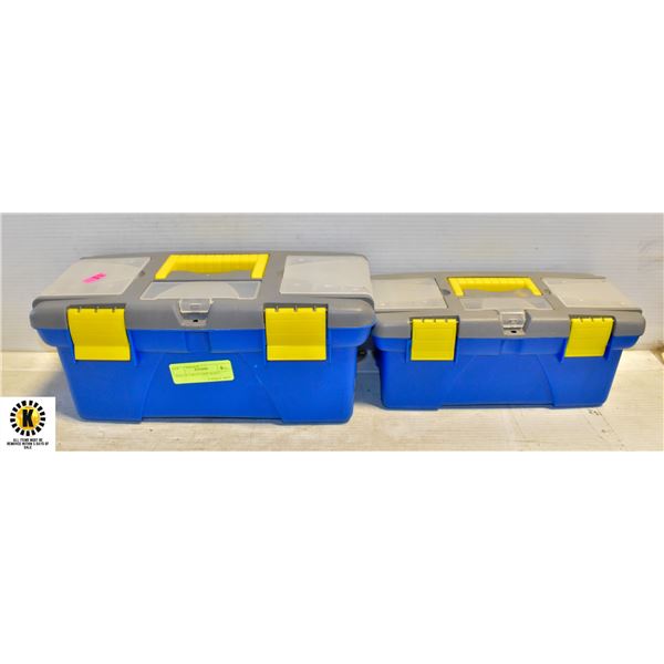 PAIR OF 2 BLUE TOOL BOXES