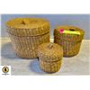 Image 1 : SAGE/SWEET GRASS STACKING BASKET SET