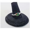 Image 1 : 8)  NATURAL OVAL AUSTRALIAN BLACK OPAL SET ON