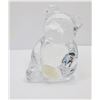 Image 1 : 2)  VINTAGE LEAD CRYSTAL TEDDY BEAR FIGURINE