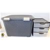 STERLITE 3 DRAWER TOTE & DECK STORAGE TOTE BIN