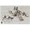 Image 1 : LOT OF 18 SKULL HEAD RINGS ALL TOGETHER