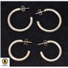 Image 1 : ESTATE 925 SILVER HOOP EARRINGS SET TOGETHER