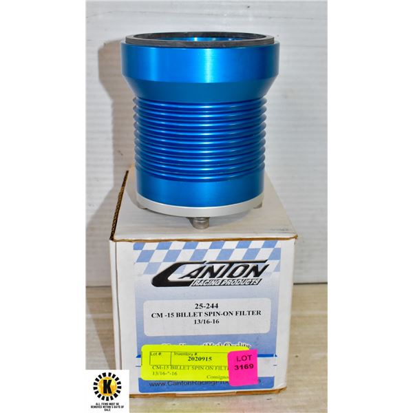 CM-15 BILLET SPIN ON FILTER 13/16- -16