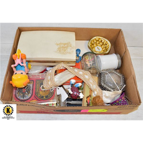 BOX OF MISC COLLECTABLES