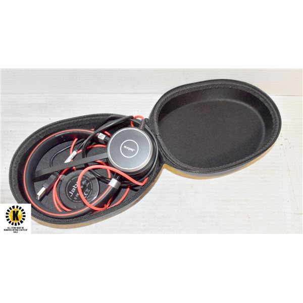 JABRA NOISE CANCELLING HEADPHONE SET IN STORAGE CA